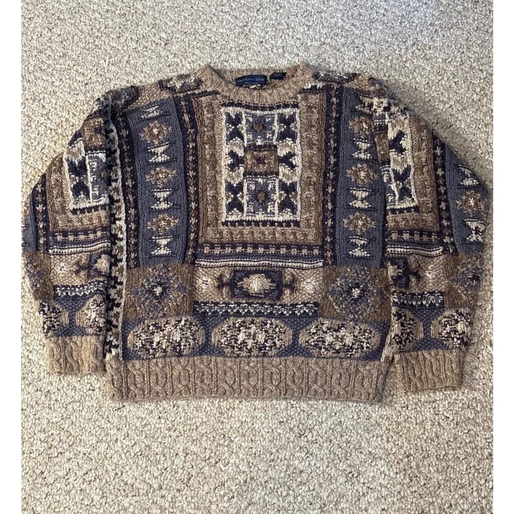 vintage- 90's northern isles hand knitted sweater M unisex